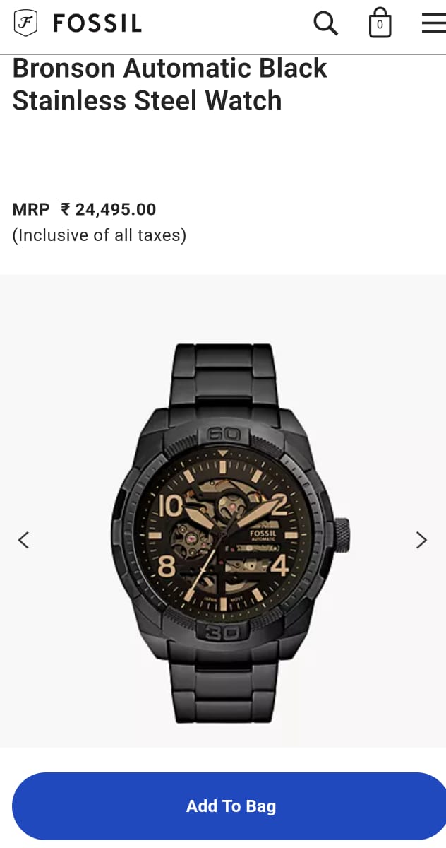 Fossill bronson Me3218 Automatic Gray