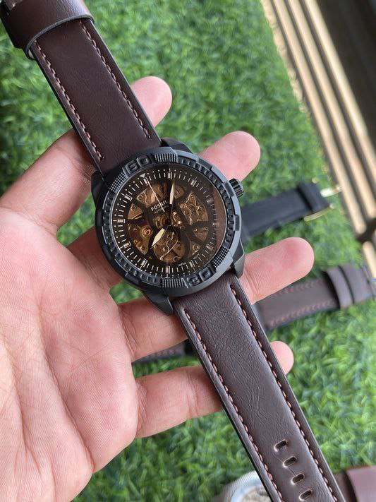 FOSSILL BRONSON LEATHER BELT AUTOMATIC