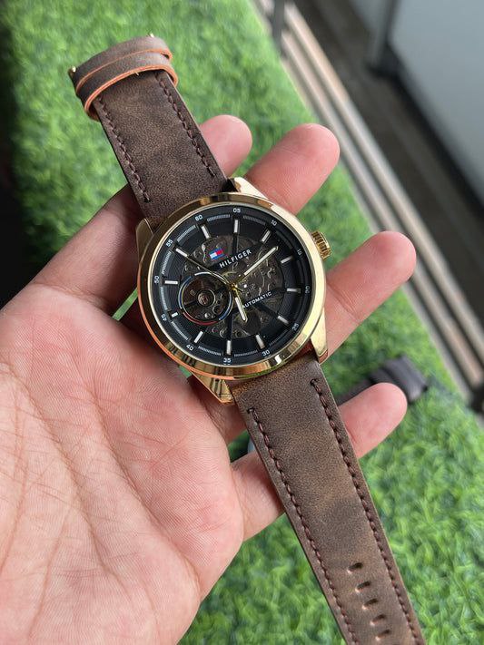 TOMMYY HILFIGER AUTOMATIC LEATHER BELT