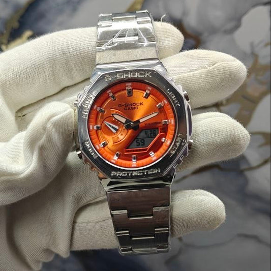 G-SHOCK GM-2100D ORANGE COLOUR STAINLESS STEEL