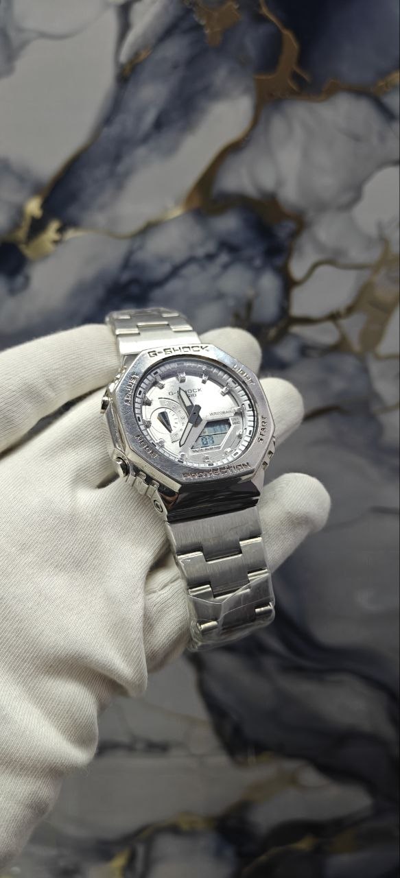 G-SHOCK GM-2100D SILVER COLOUR STAINLESS STEEL