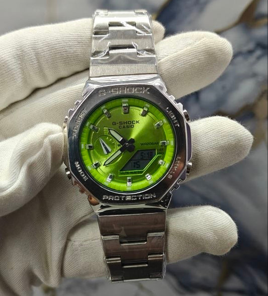 G-SHOCK GM-2100D GREEN COLOUR STAINLESS STEEL