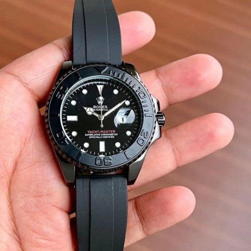 ROLEXX YACHTMASTER FULL BLACK AAA JAPAN QUALITY