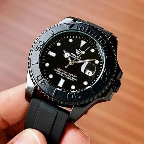 ROLEXX YACHTMASTER FULL BLACK AAA JAPAN QUALITY