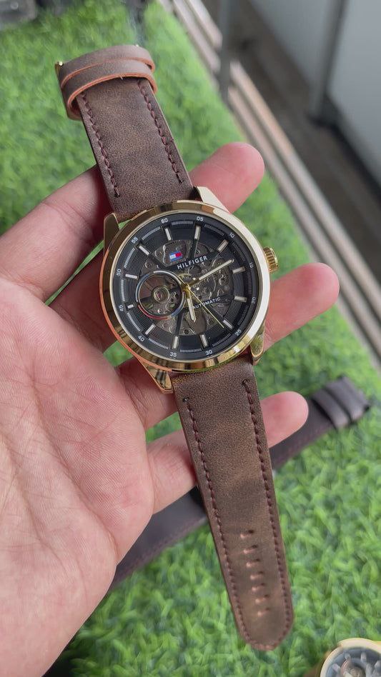 TOMMYY HILFIGER AUTOMATIC LEATHER BELT