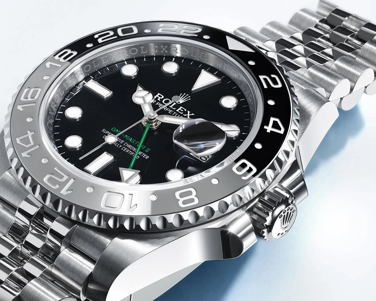 Rolex GMT-Master II black dial date Jubilee bracelet