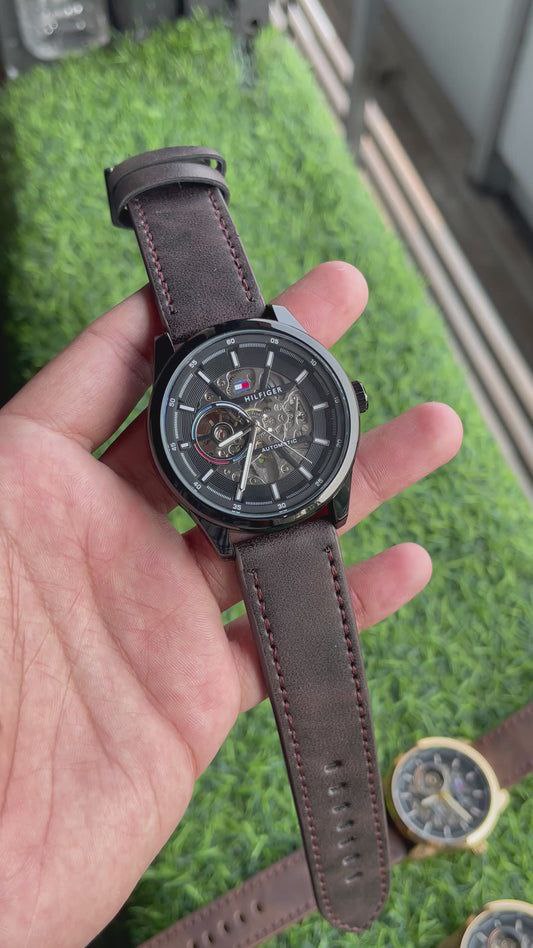 TOMMYY HILFIGER AUTOMATIC LEATHER BELT