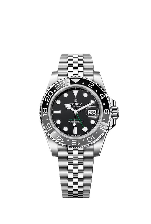 Rolex GMT-Master II black dial date Jubilee bracelet