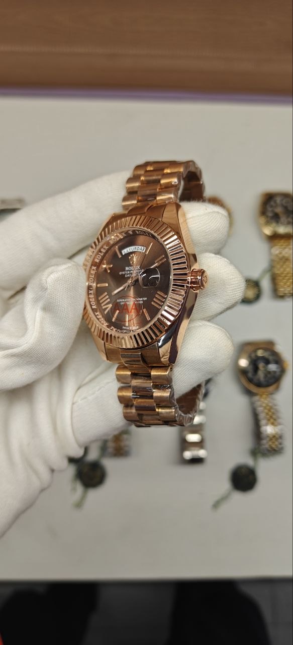 Rolexx Daydate Roman Face Bronze Japan Quality