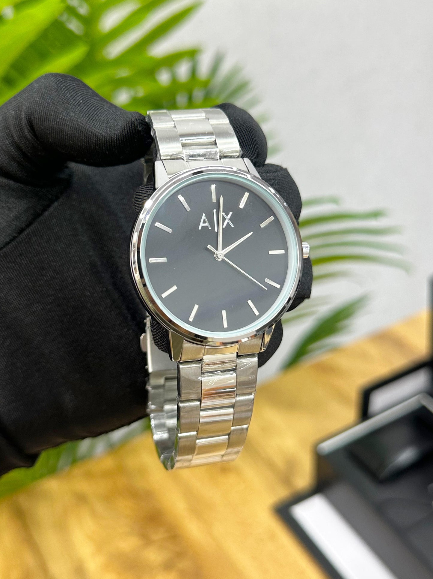 New ARMANII EXCHANGE A|X SILVER BLACK