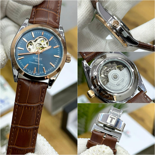 TISSOTT GENTLEMAN POWERMATIC 80 AUTOMATIC DETAILING  WITH BACK OPEN