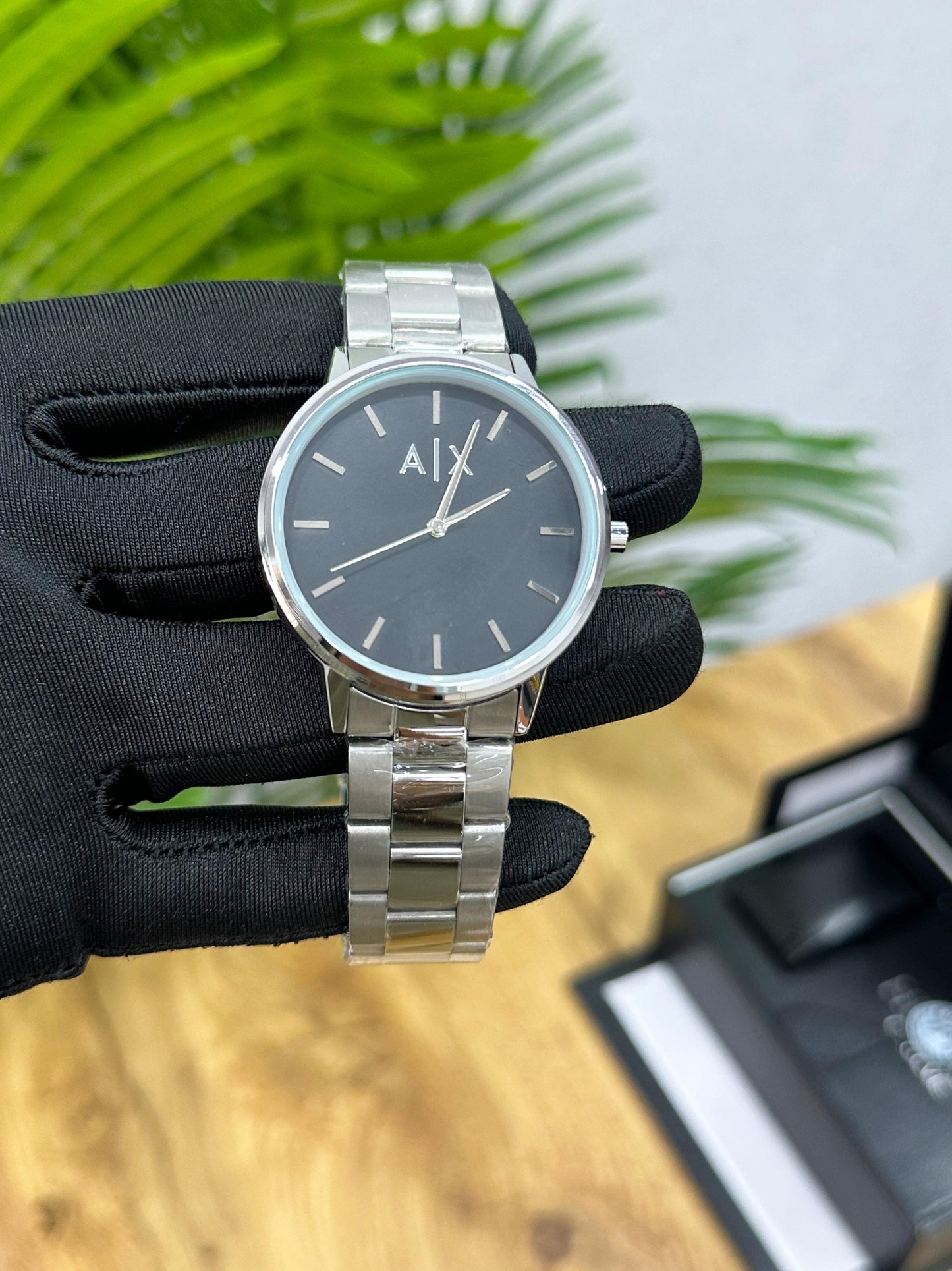 New ARMANII EXCHANGE A|X SILVER BLACK