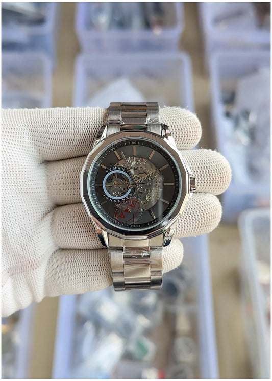New Armani_Exchange GunMetal Automatic