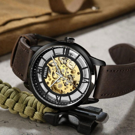 NEW! FOSSIL TOWNSMAN OPEN HEART MACHINERY