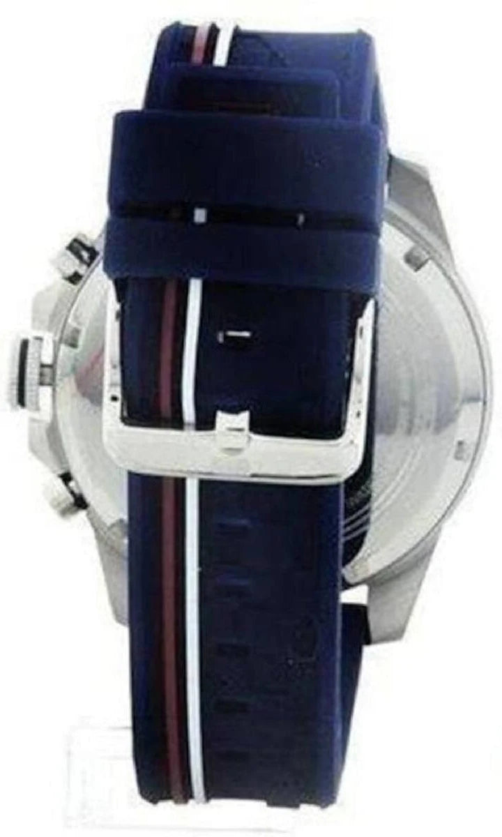TOMMY HILFIGER DECKER SILICON BELT SILVER BLUE