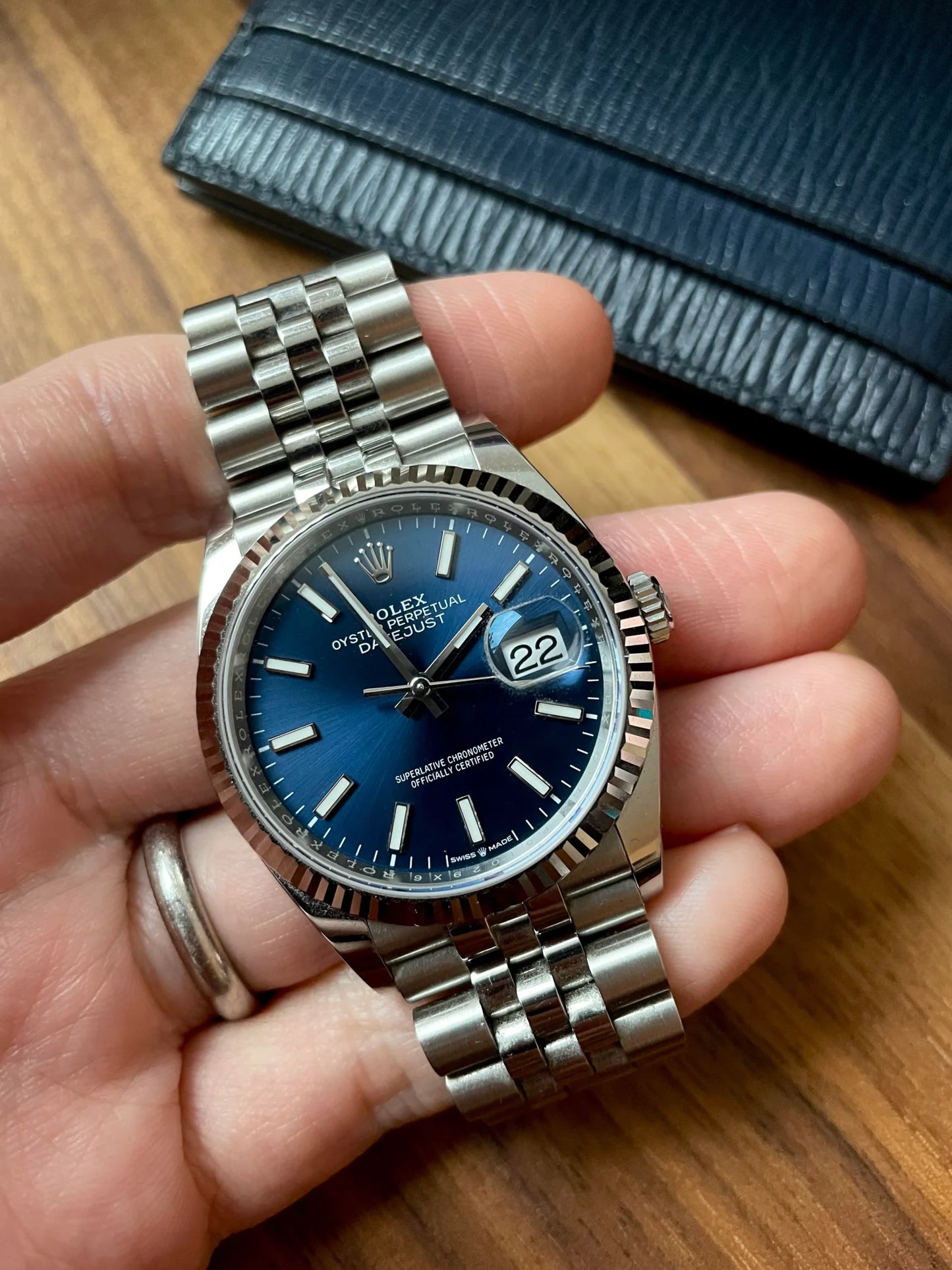 Rolex Date just 36 Bright blue dial